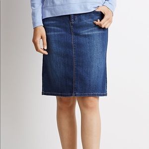 NWOT J.Jill Denim Smooth Fit Skirt